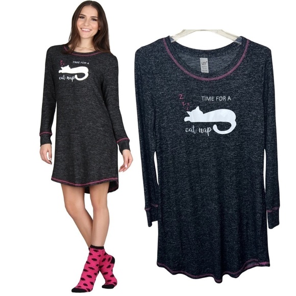 Lildy Time for a Cat Nap Sleep Dress Size S-M - Picture 1 of 13